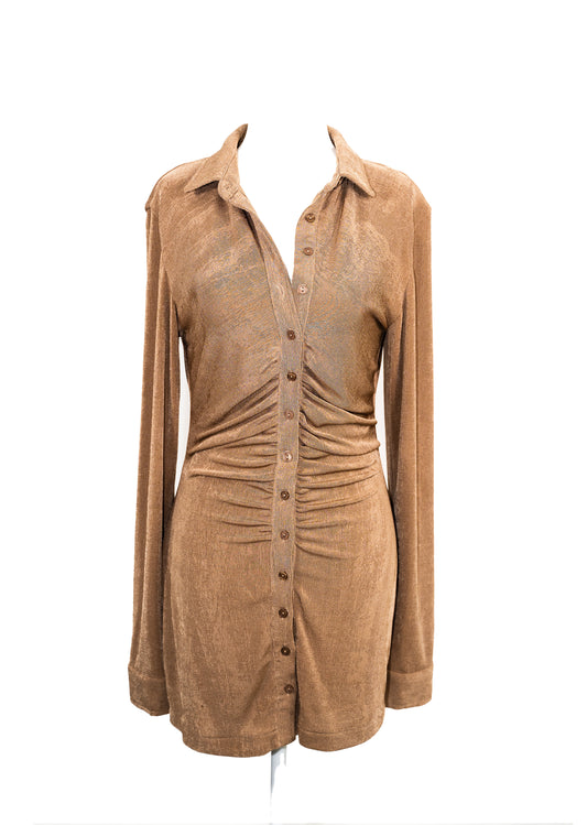 Button Up Long Sleeve Dress
