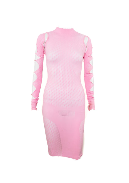 Bodycon Mesh Cutout Dress